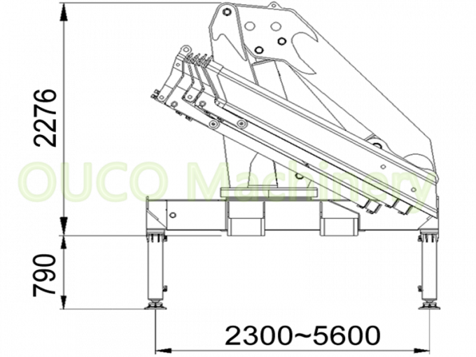 OUCO رافعة محمل مصنع الثقيلة نصف المفصل Boom Truck Mounted Cranes