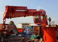 20 Meter Folding Boom Crane Hydraulic Type Red Color With Overload Protection