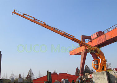 Impact Resistant Folding Boom Crane , Electrical Hydraulic Marine Crane