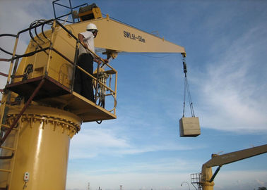 Custom Design Stiff Boom Jib Crane , Marine Pedestal Floor Electric Hydraulic Crane